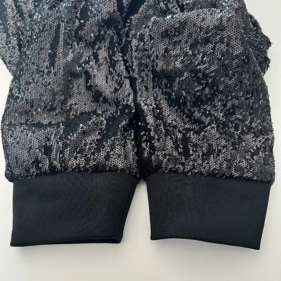 Cinq A Sept Giles Sequin Jogger Pants in Black NWOT, Size M